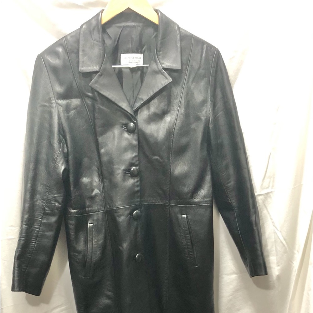 Long leather coat